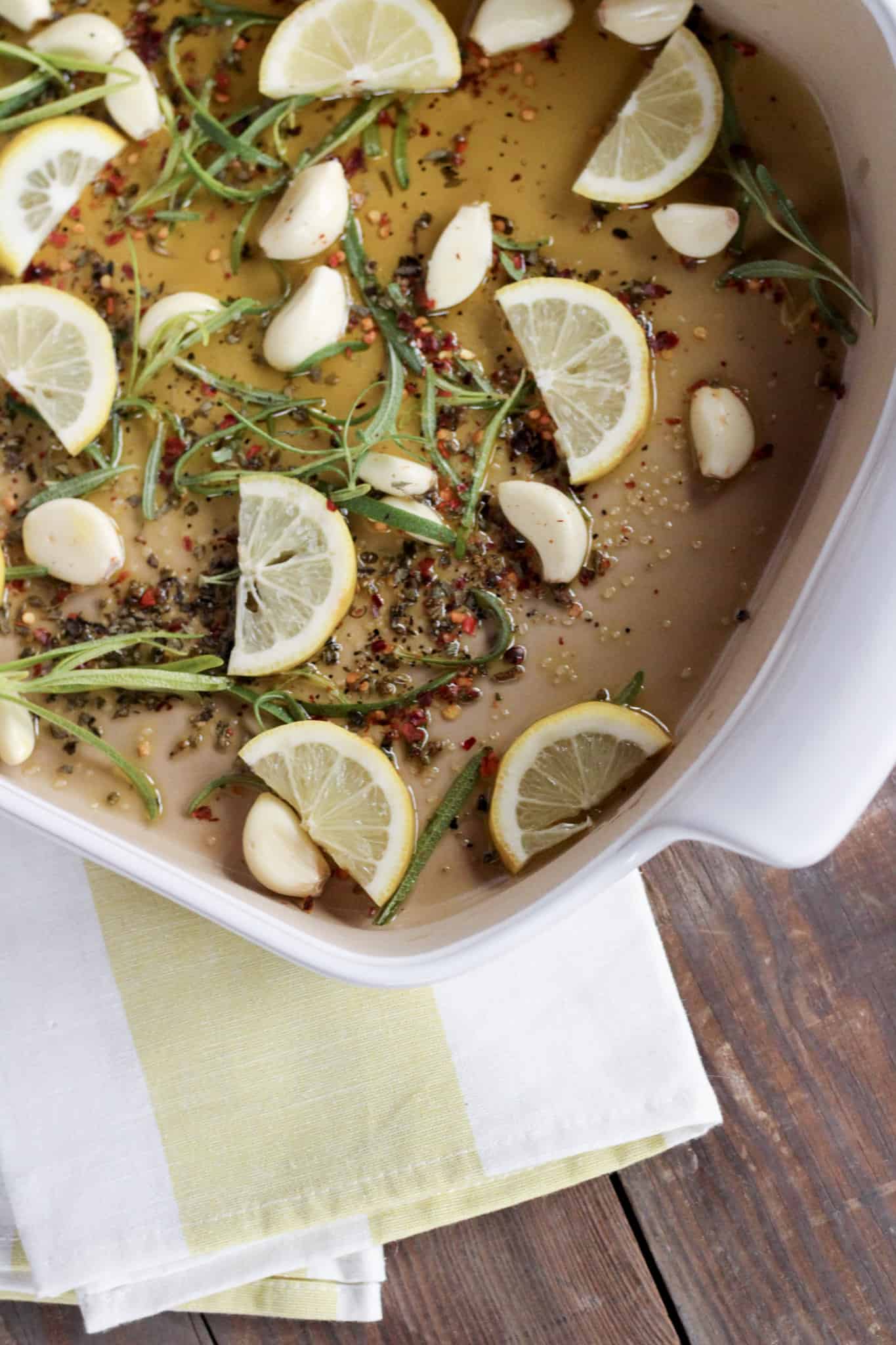 Lemon Baked Shrimp with Pasta with a simple olive oil sauce will make your kitchen smell amazing!