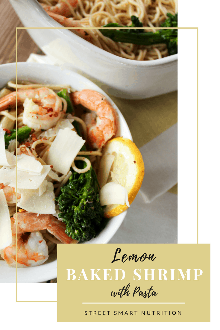 Lemon Baked Shrimp with Pasta is a quick and easy weeknight meal that's ready in less than 30 minutes