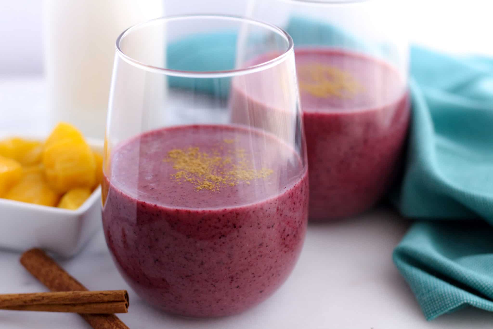 Try this Wild Blueberry Mango Lassi for a refreshing way to #WildYourSmoothie