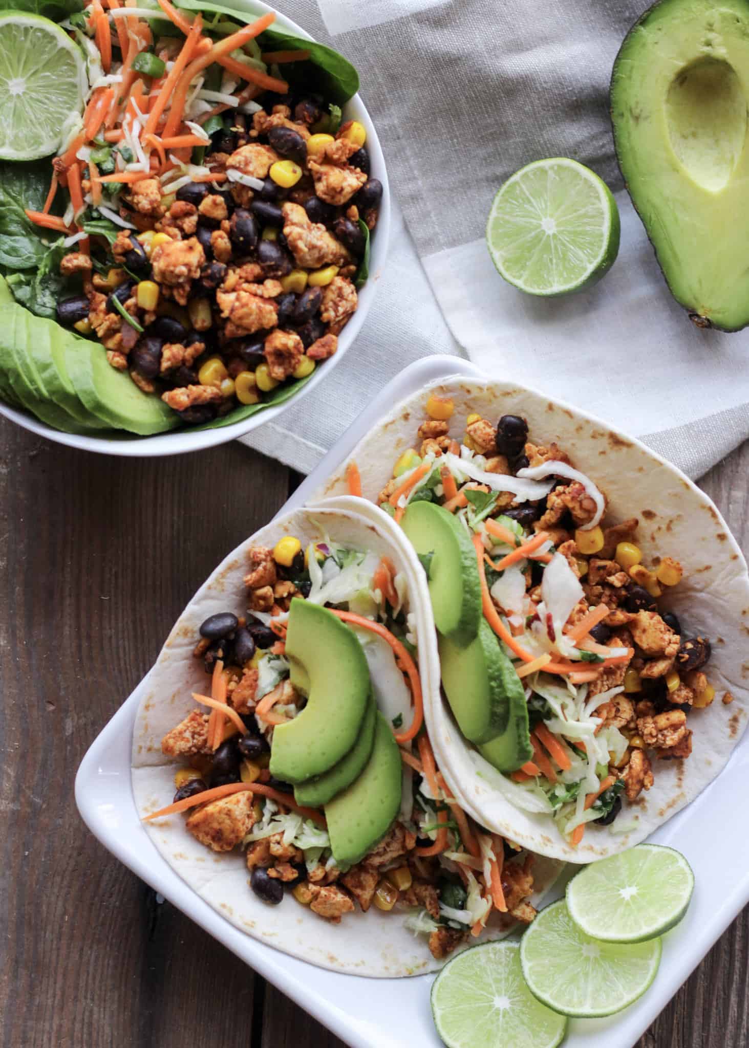 Sofritas Tacos and Taco Salad