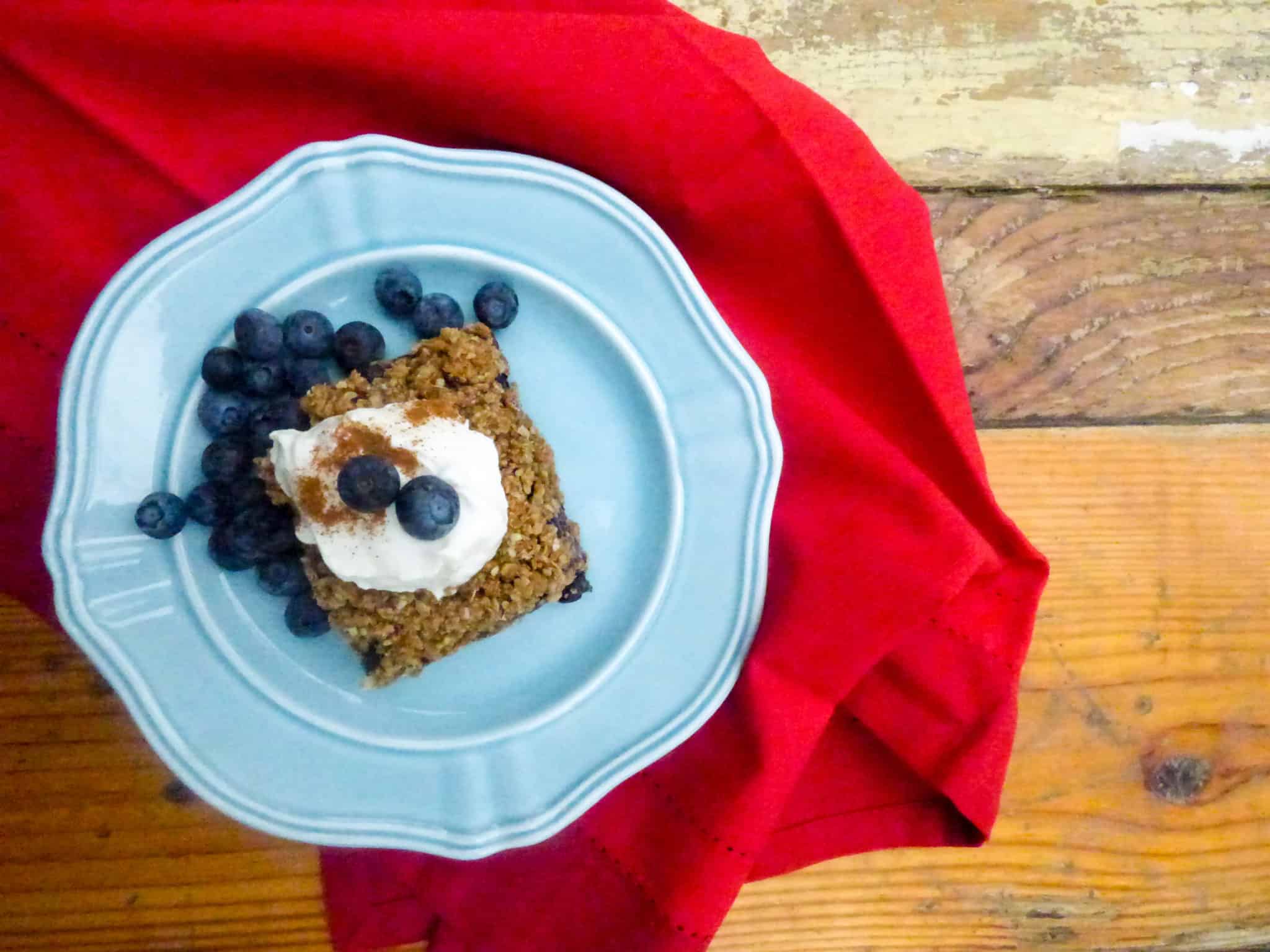 Breakfast Blueberry Hemp Heart Crumble with yogurt