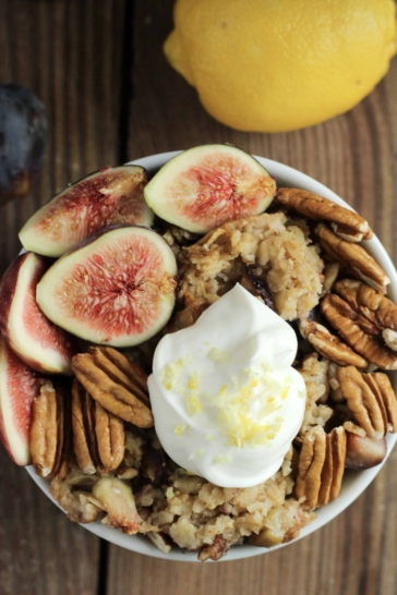 Lemon and Fig Baked Oatmeal Cups