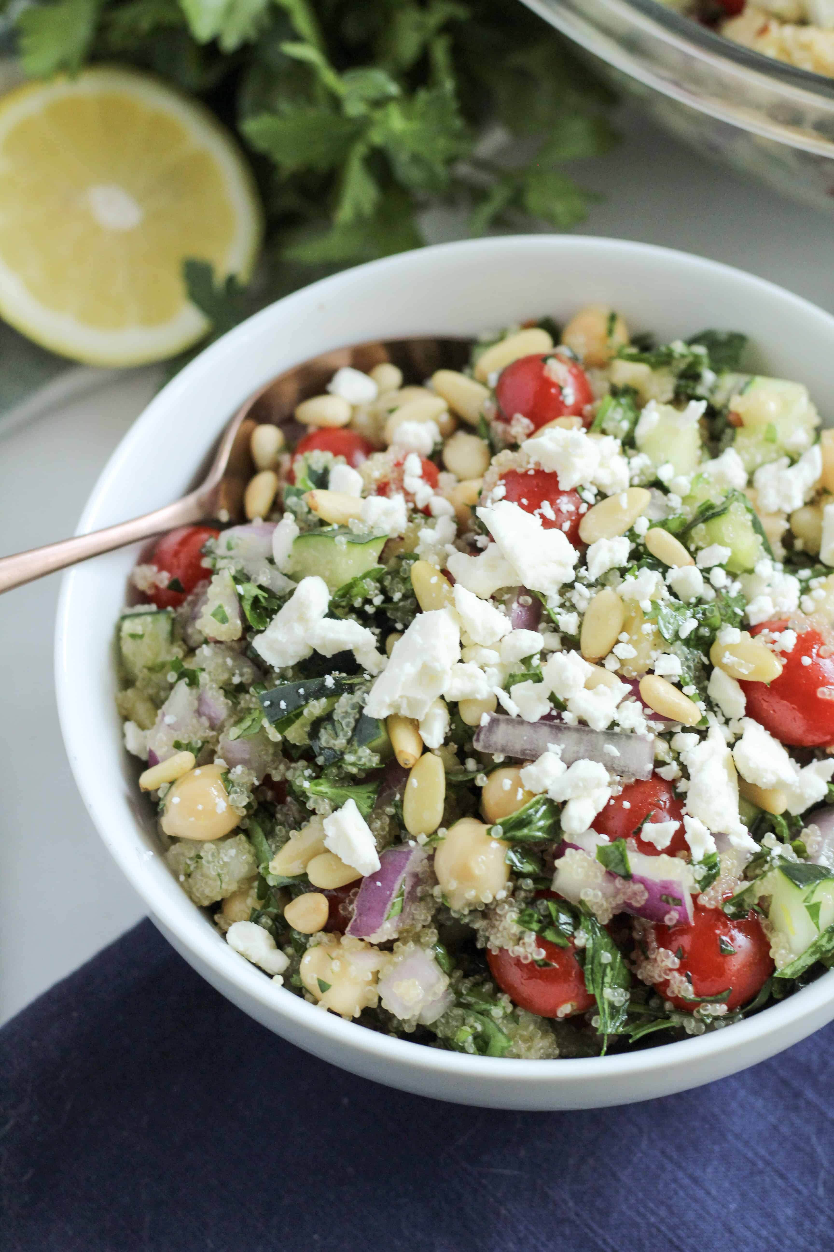 Amaranth Tabbouleh with Chickpeas | Celebrate the fresh flavor with this spin on traditional tabbouleh salad. This amaranth tabbouleh with chickpeas is one of the easiest amaranth recipes!