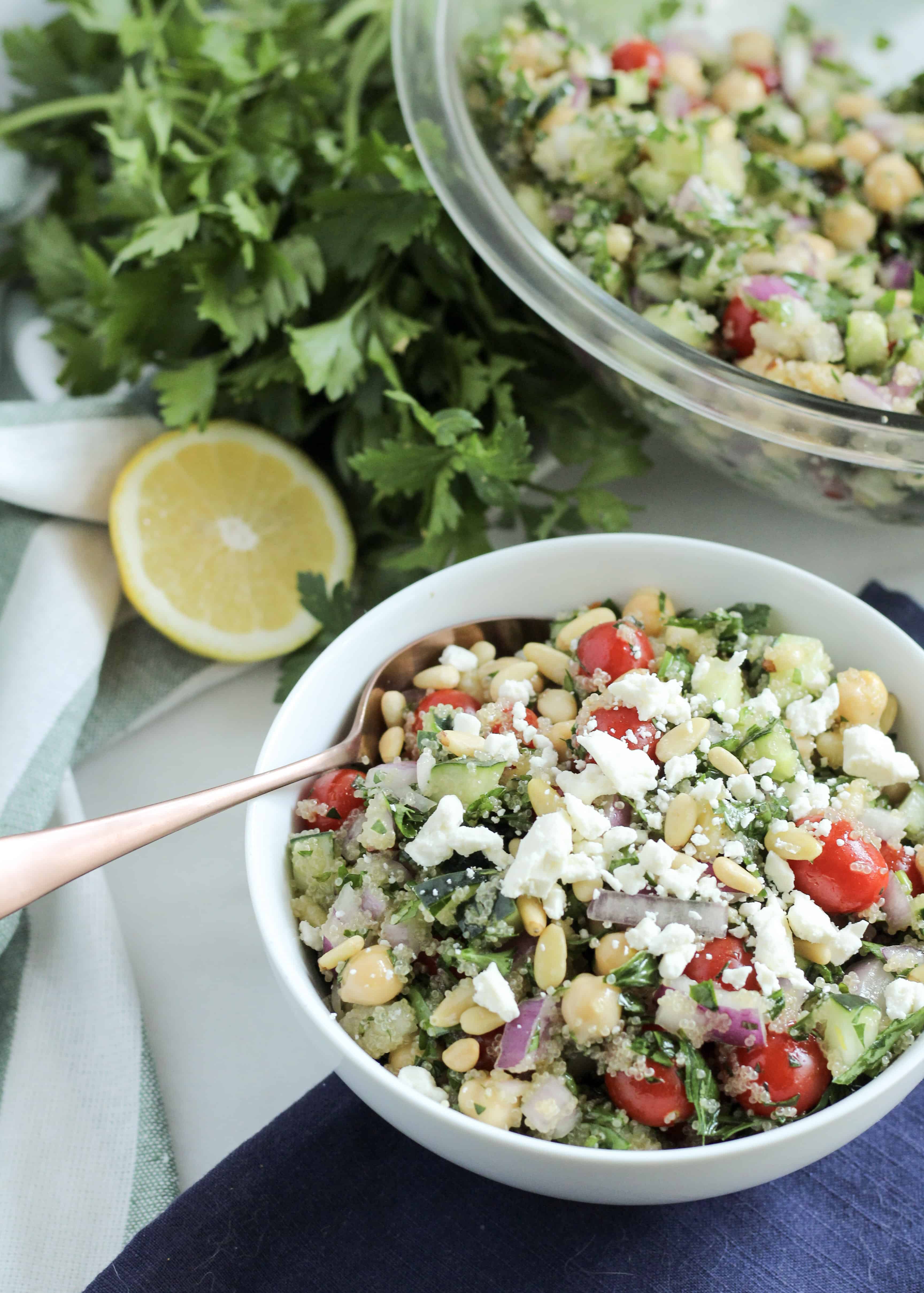 Celebrate the fresh flavor with this spin on traditional tabbouleh salad. This amaranth tabbouleh with chickpeas is one of the easiest amaranth recipes!