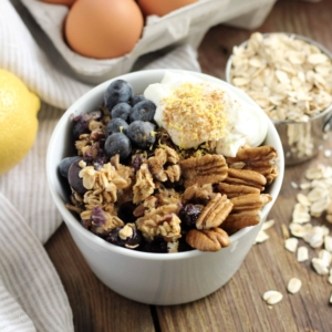 Blueberry Lemon Baked Oatmeal Cups