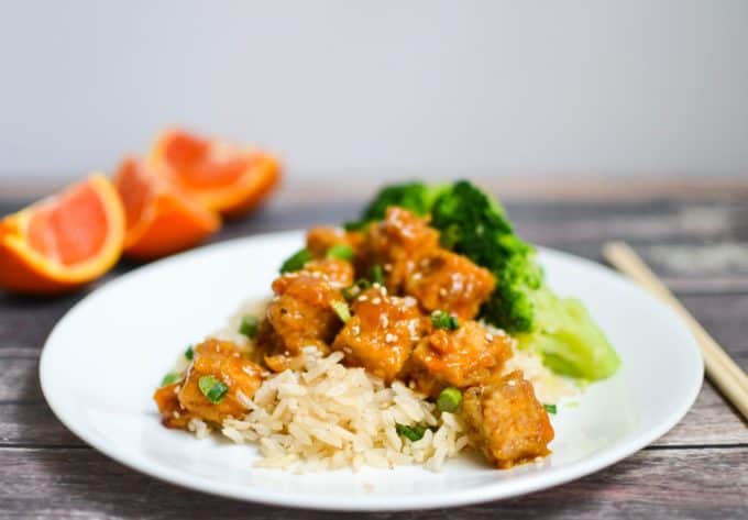 Crispy Baked Cara Cara Orange Tofu