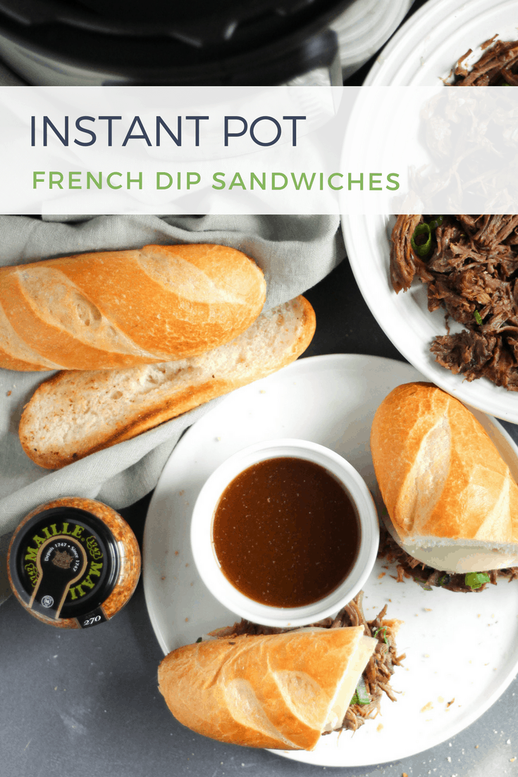 Step by step Instant Pot French Dip Sandwich