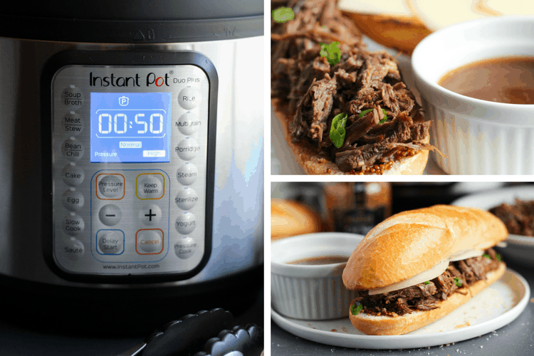 Step by Step Instant Pot French Dip Sandwich Tutorial