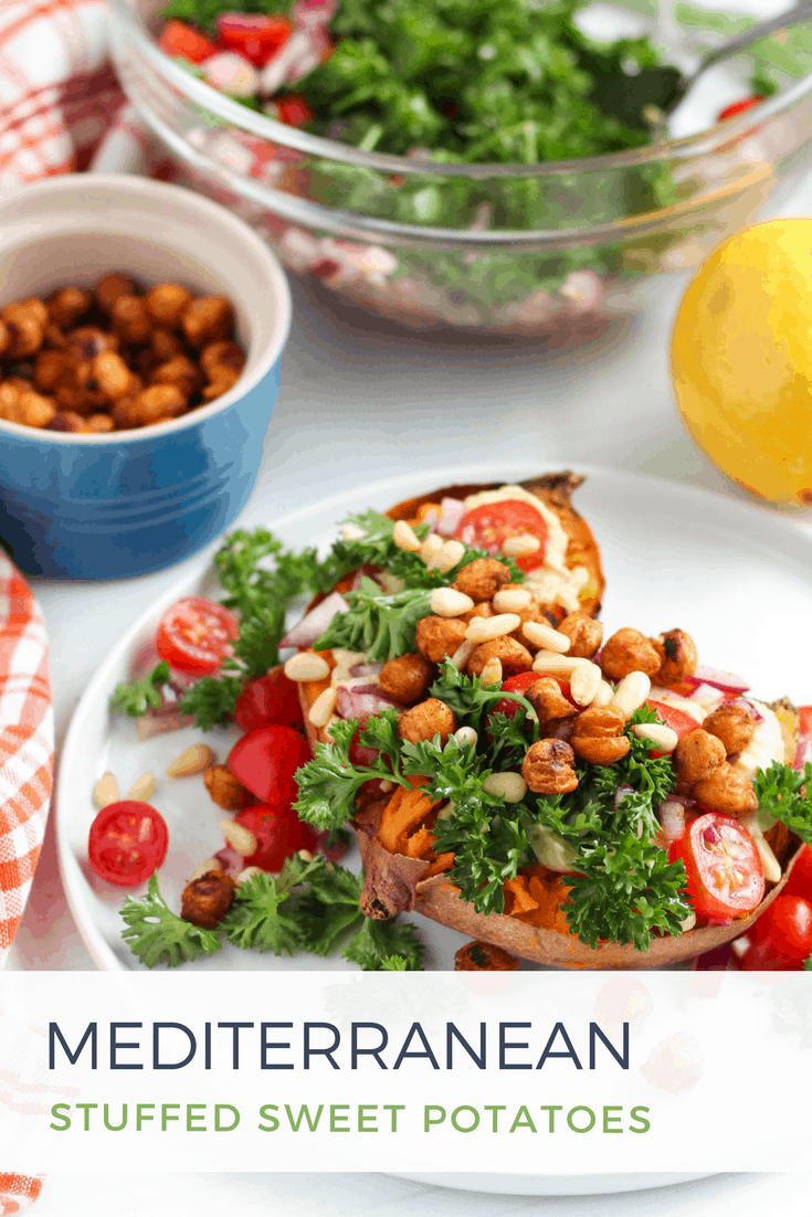 Mediterranean Stuffed Sweet Potatoes