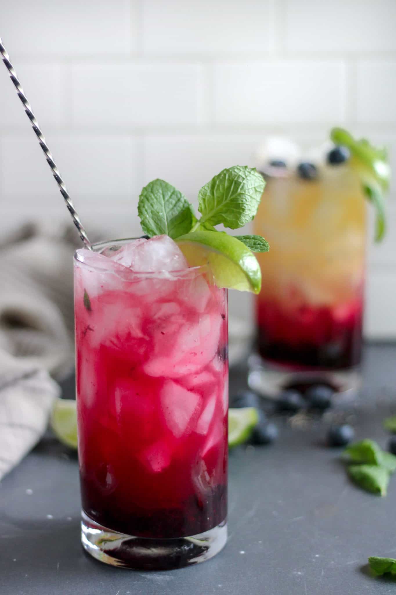 Blueberry Lavender Mojitos for Summer