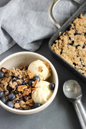 Blueberry Crumble with Hemp Hearts