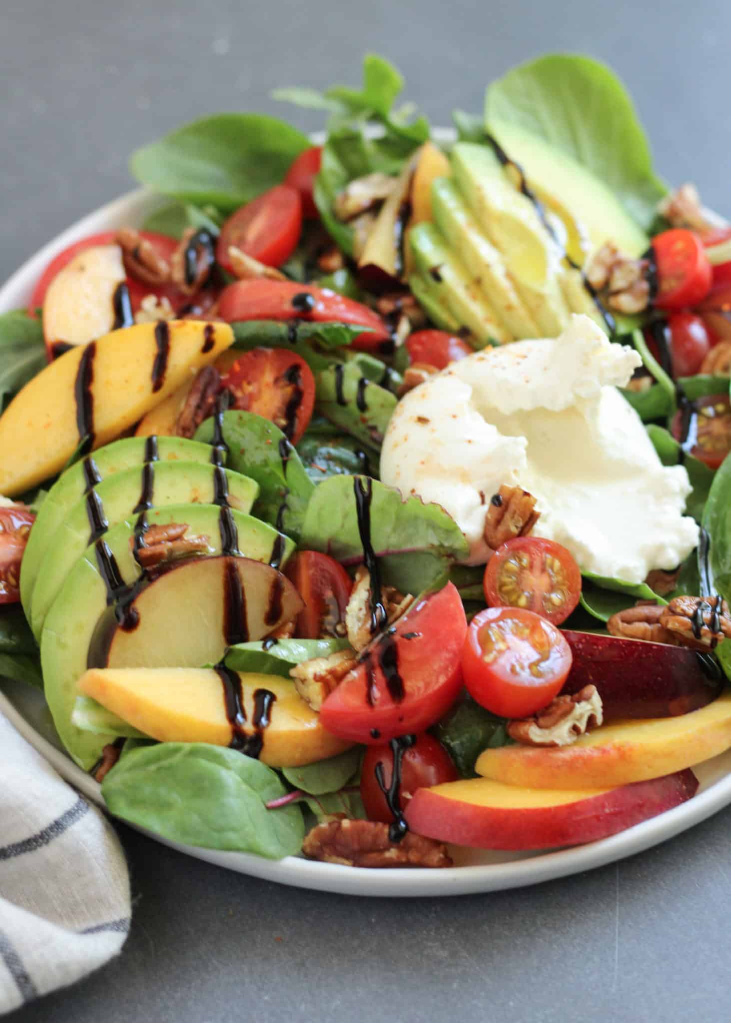 Summer Stone Fruit Salad with Burrata