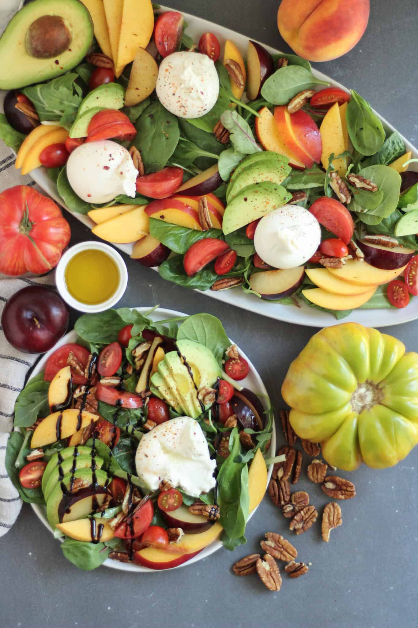 Summer Stone Fruit Salad with Burrata