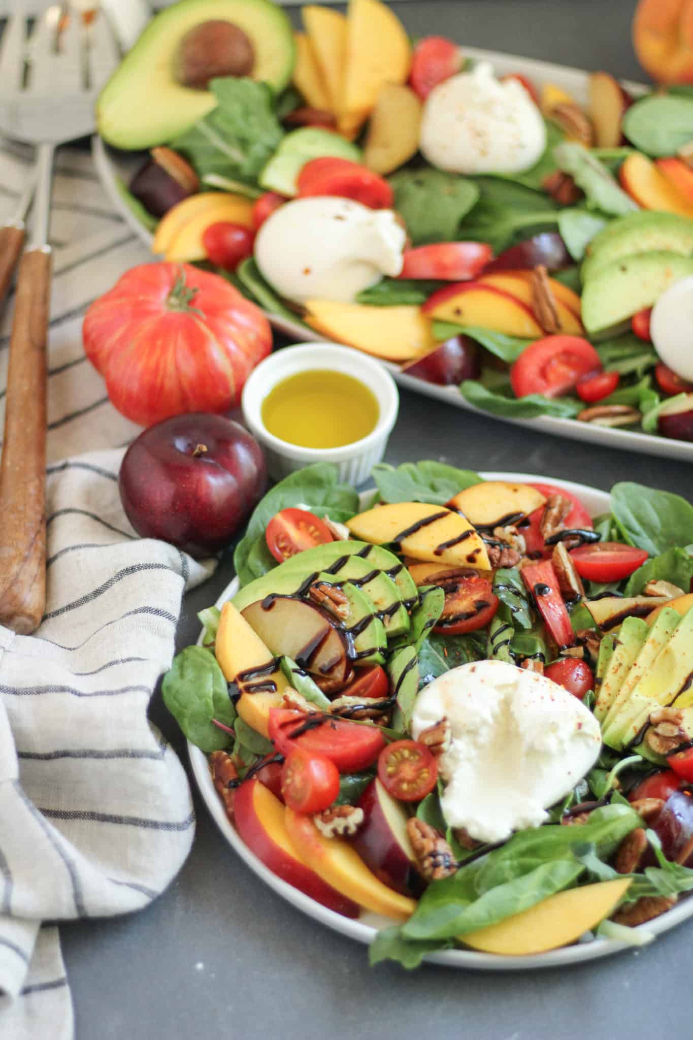 Summer Stone Fruit Salad with Burrata