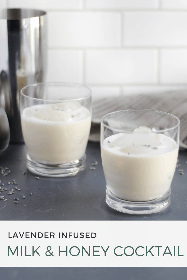 Lavender Infused Milk and Honey Cocktail