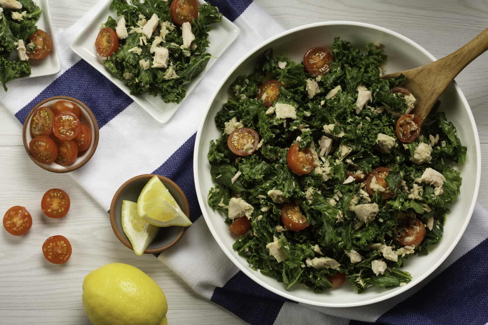 Find this Kale and Tuna Salad plus more creative and unique recipes for canned tuna and salmon in this recipe roundup from Street Smart Nutrition and Seafood Nutrition Partnership!