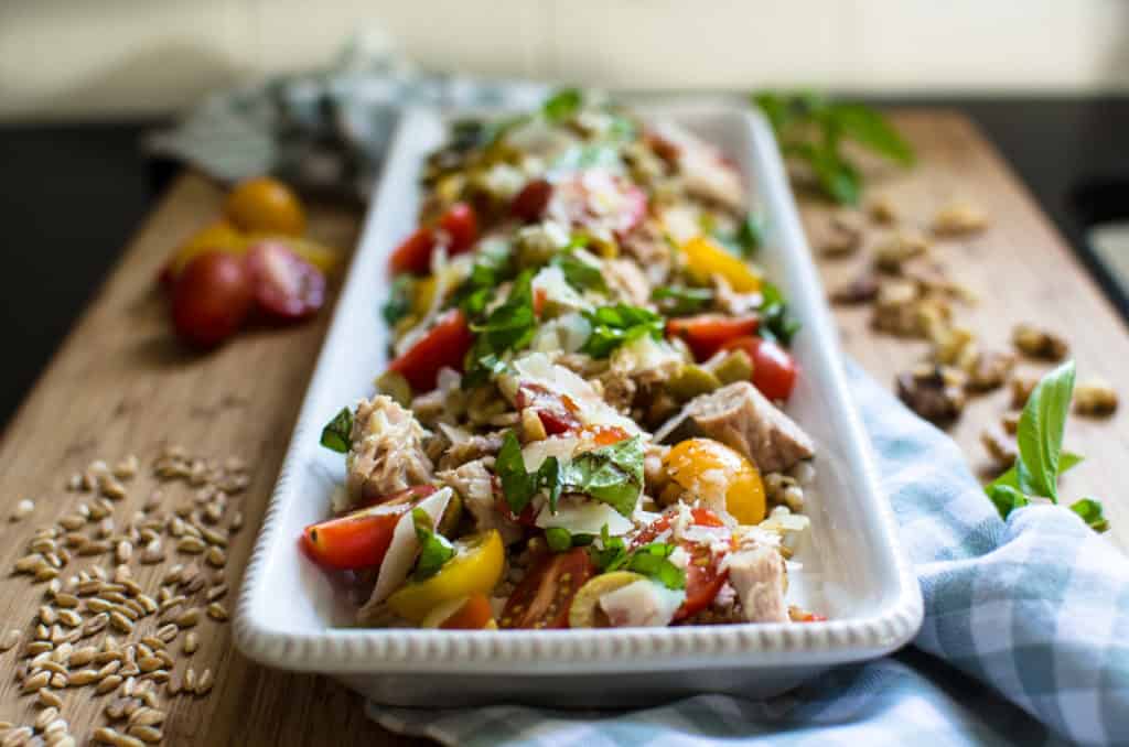 Find this Tuna Superfood Power Salad and more in this recipe roundup for Seafood Nutrition Month on the Street Smart Nutrition Blog in partnership with Seafood Nutrition Partnership