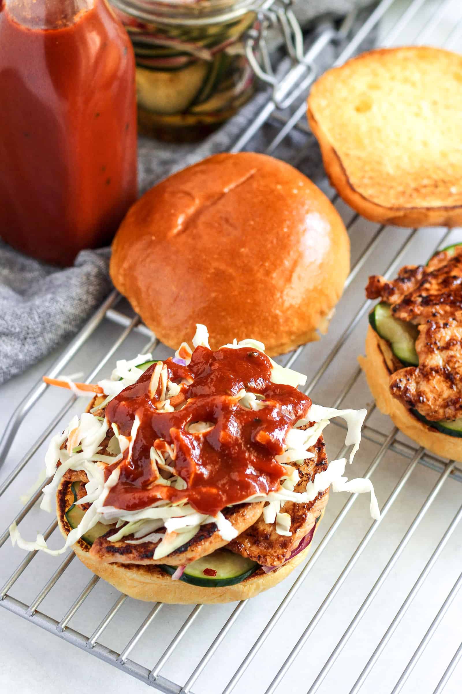 This fast pork recipe for Gochujang Pork Sandwiches is spicy, hearty, and easy. Enjoy this easy pork recipe using Smithfield Prime Fresh Pork | Street Smart Nutrition
