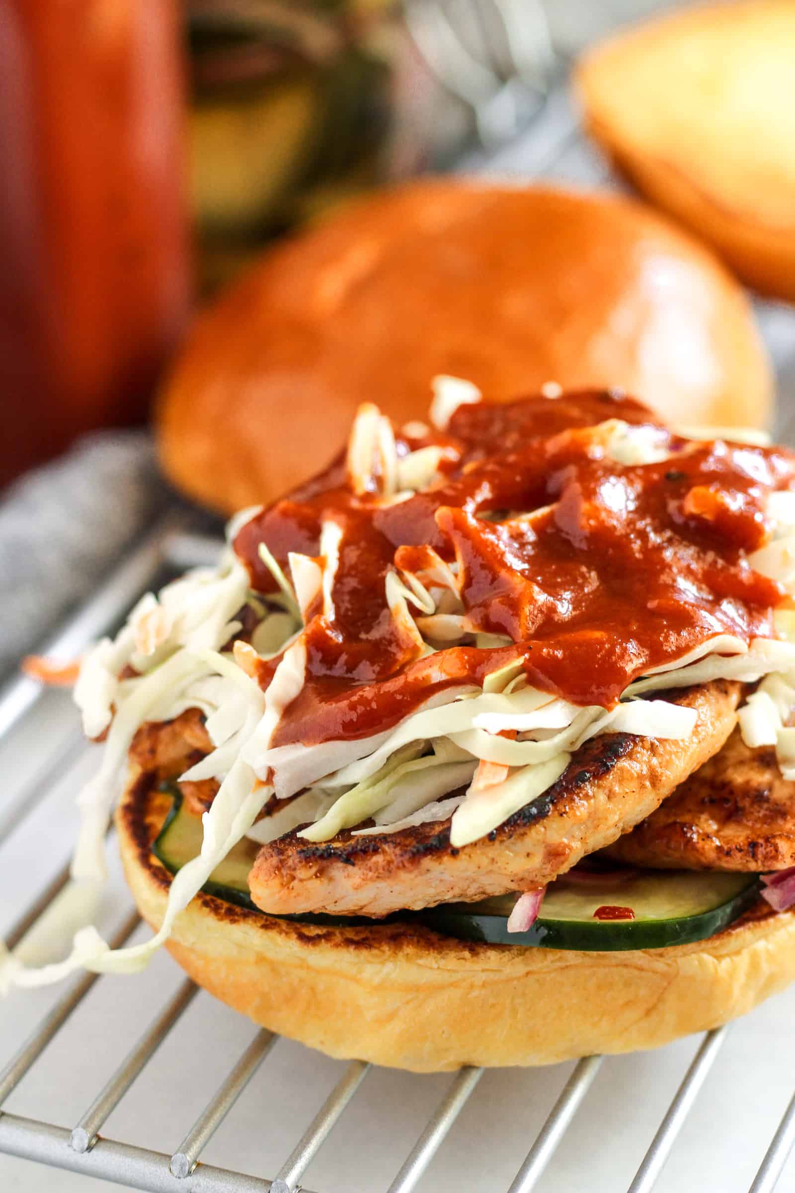 This fast pork recipe for Gochujang Pork Sandwiches is spicy, hearty, and easy. Enjoy this easy pork recipe using Smithfield Prime Fresh Pork | Street Smart Nutrition
