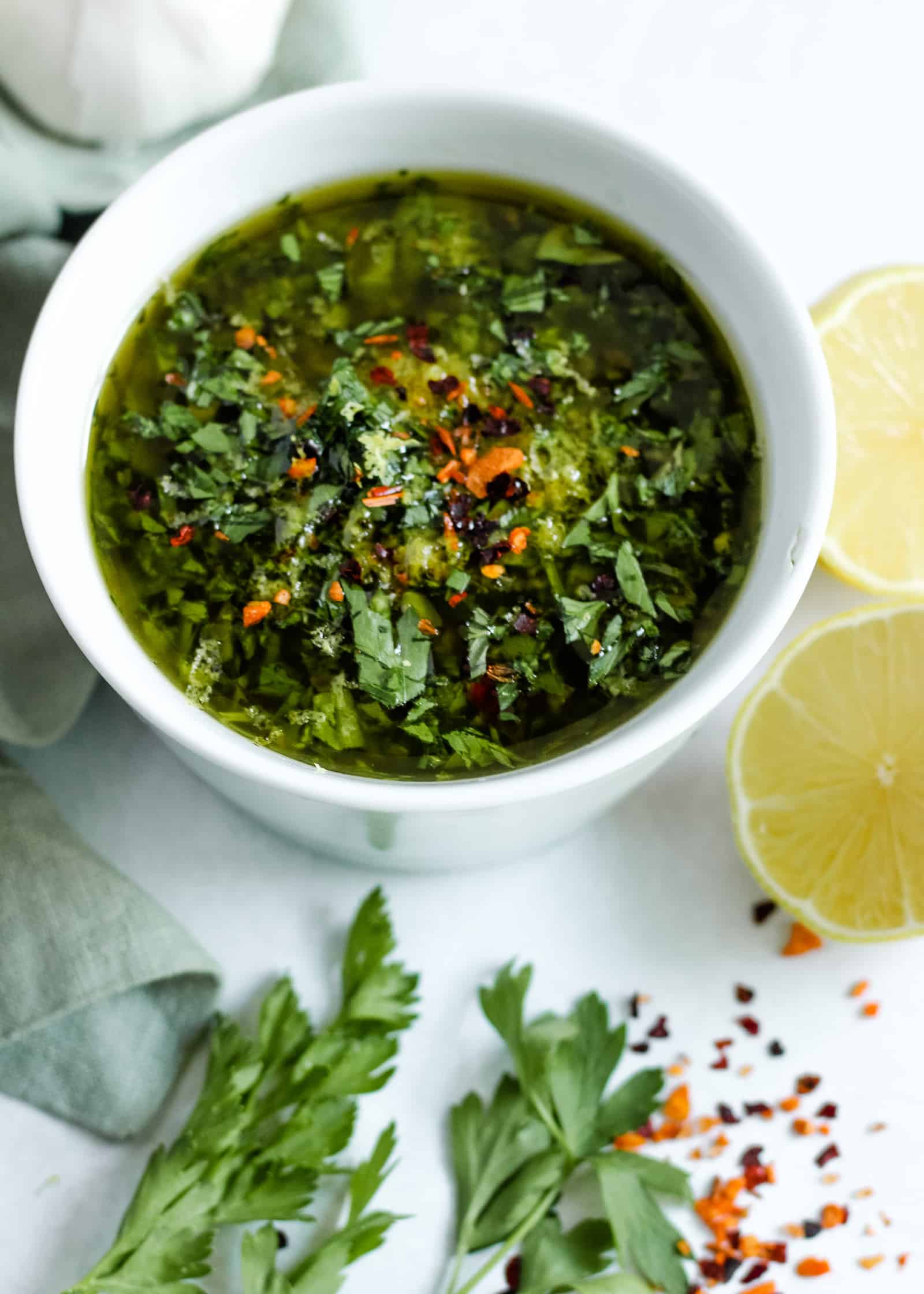 Try this Lemon Chimichurri Sauce for an easy, no-cook option to add fresh flavor to any meal