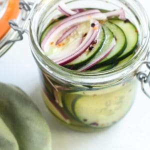 Quick PIckled Cucumbers and Onions