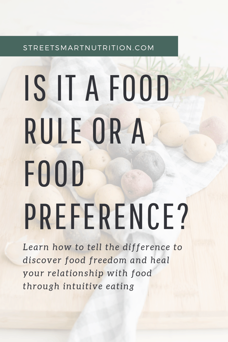 Intuitive Eating FAQ: Food Preference vs. Food Rules | Learn the difference between the two to help guide you on your journey to healing your relationship with food and your body