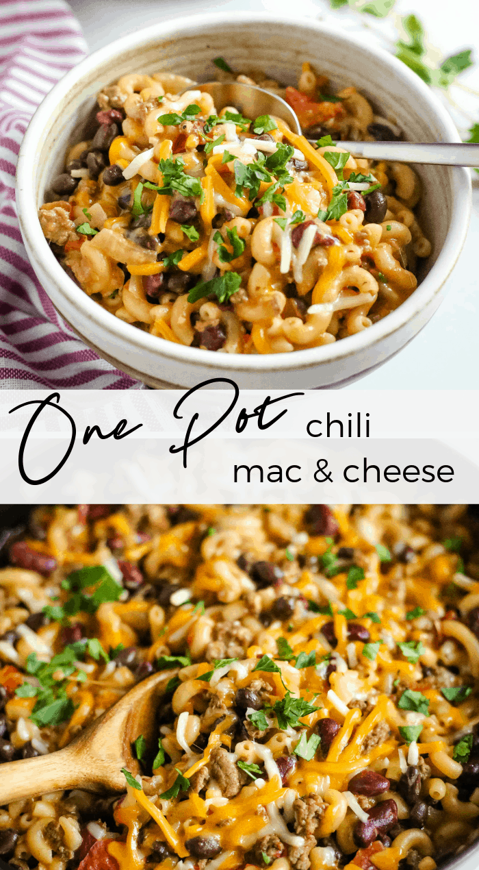 This One-Pot Chili Mac & Cheese recipe is an easy way to use what you already have. This is for you if you're wondering what to make for dinner tonight