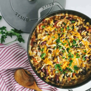 One Pot Chili Mac and Cheese