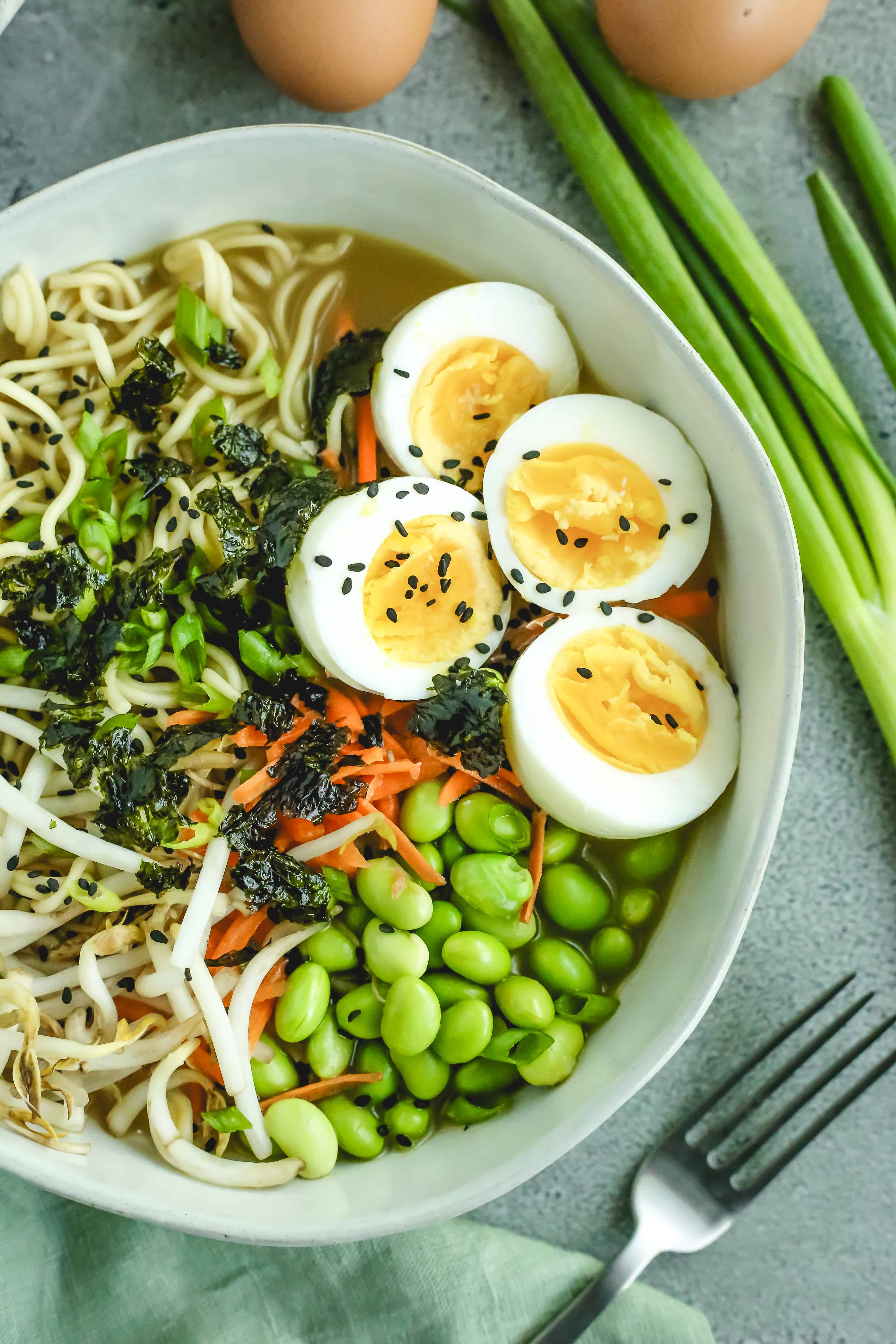 Easy Microwave Ramen with Eggs