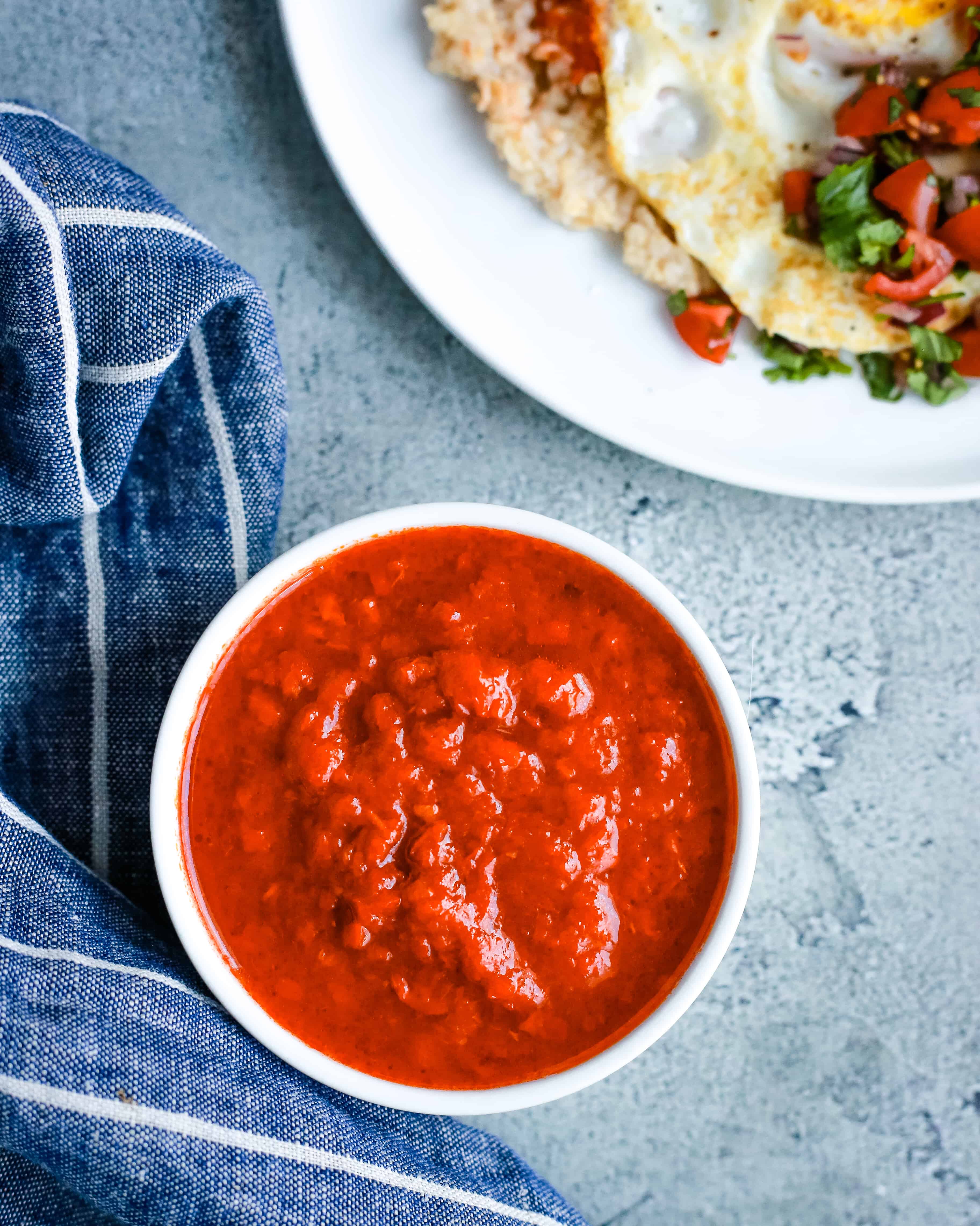 Spicy Harissa Oatmeal with Eggs and Quaker Steel Cut Oats