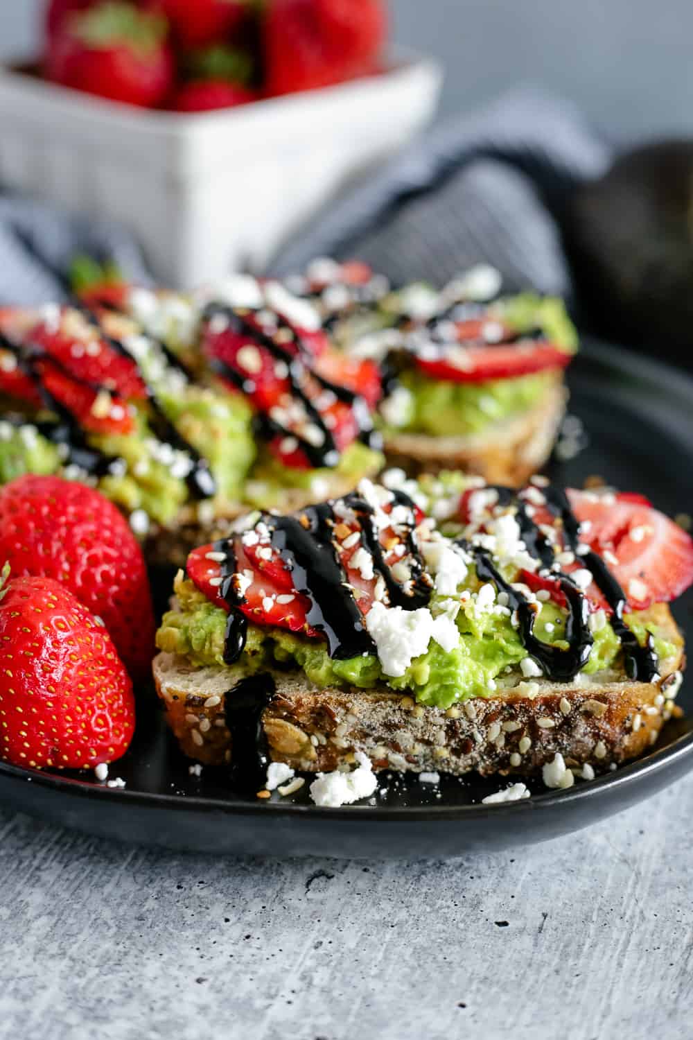 Balsamic Strawberry Avocado Toast | Ready In 5 Minutes!