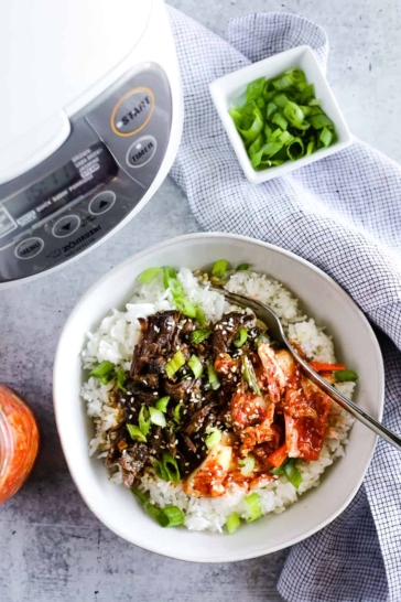 Feature image for Slow Cooker Korean Beef and Rice Bowls