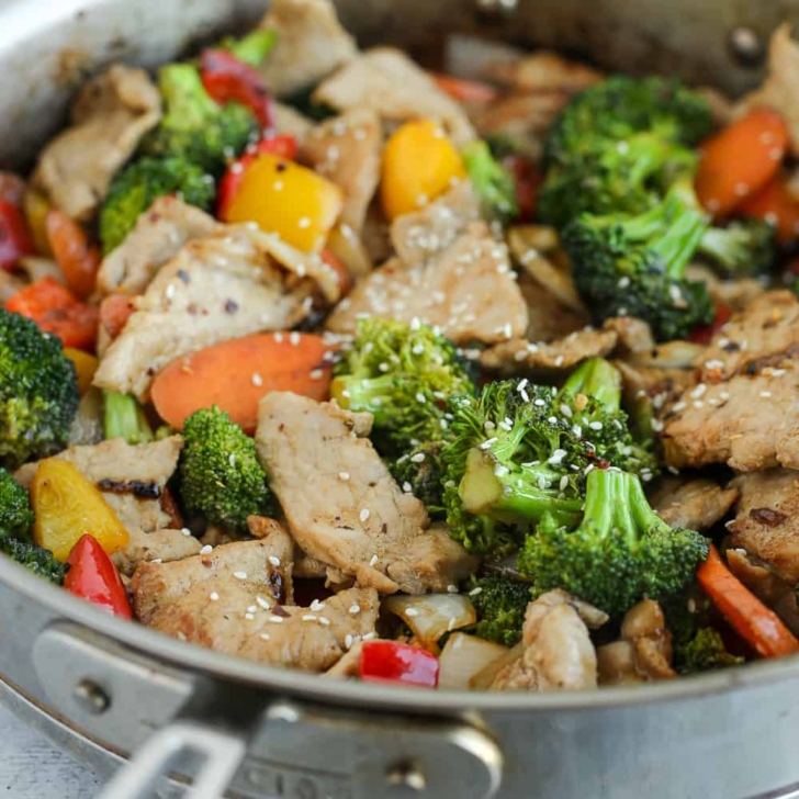 Sweet Miso Stir Fry Recipe with Pork Tenderloin and Veggies