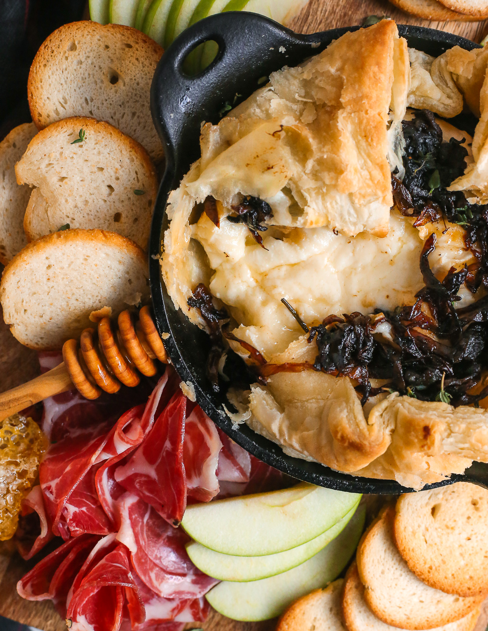 Caramelized Onion Baked Brie Bread Bowl - Baker by Nature