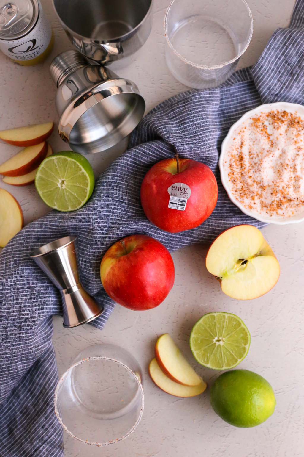 Sparkling Apple Margarita Mocktail ZeroProof Cocktail Recipe