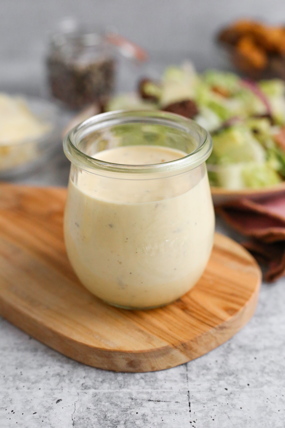 Homemade Caesar Salad Dressing (No Raw Egg Yolk!)