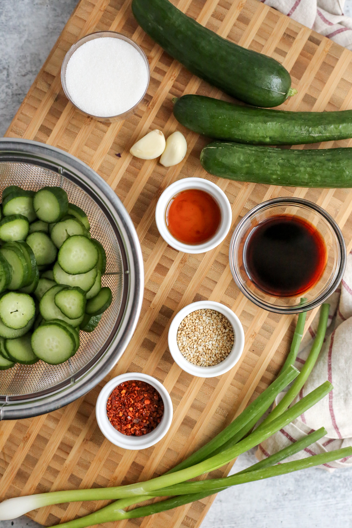 Bento Cucumber Salad, Banchan For Bentos